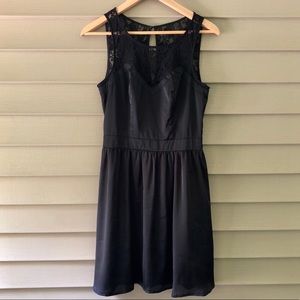 LC Lauren Conrad Black Lace Top Dress